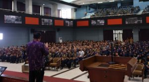 kuliah umum di Politeknik Transportasi Darat Indonesia (PTDI) - Sekolah Tinggi Transportasi Darat (STTD) di Bekasi (14/06/2024).