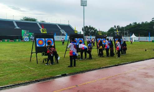 Suasana penutupan Kejuaraan Nasional Panahan Piala Panglima TNI 2024.