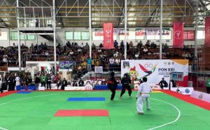 Atlet silat Katim saat berlaga di PON XXI/2024