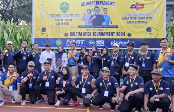 Pembukaan kejuaraan pickelball di Lapangan Tenis Unmul, Jumat (15/11)