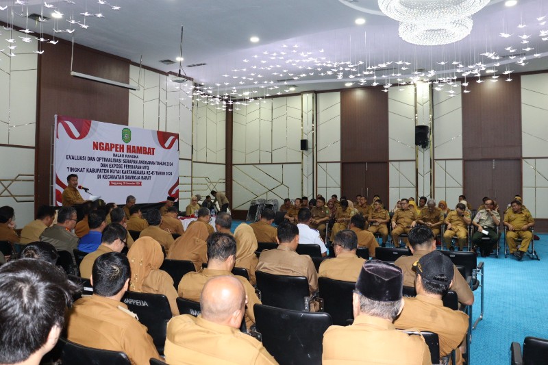 Suasana rapat di Pendopo Wabup Kukar (Prokom Kukar).