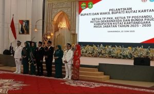Suasana pelantikan