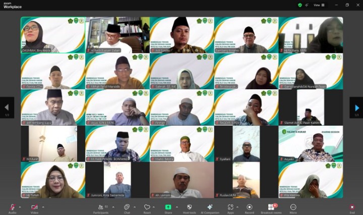 Bimtek) bagi calon Dewan Hakim MTQ Tingkat Provinsi secara daring