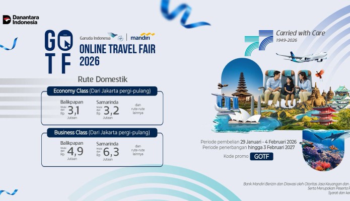 penerbangan domestik dan internasional dengan diskon hingga 65%