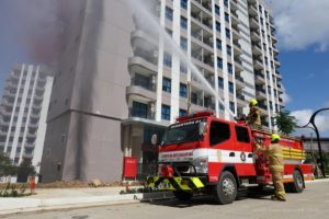 Latihan pemadaman kebakaran di IKN