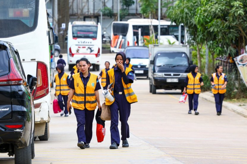 Pekerja perempuan di IKN ketika pulang kerja